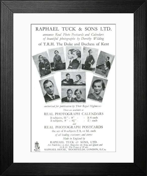 Framed Print : Royal Wedding 1934 - souvenir postcards Framed Print : Royal Wedding 1934 - souvenir postcards
