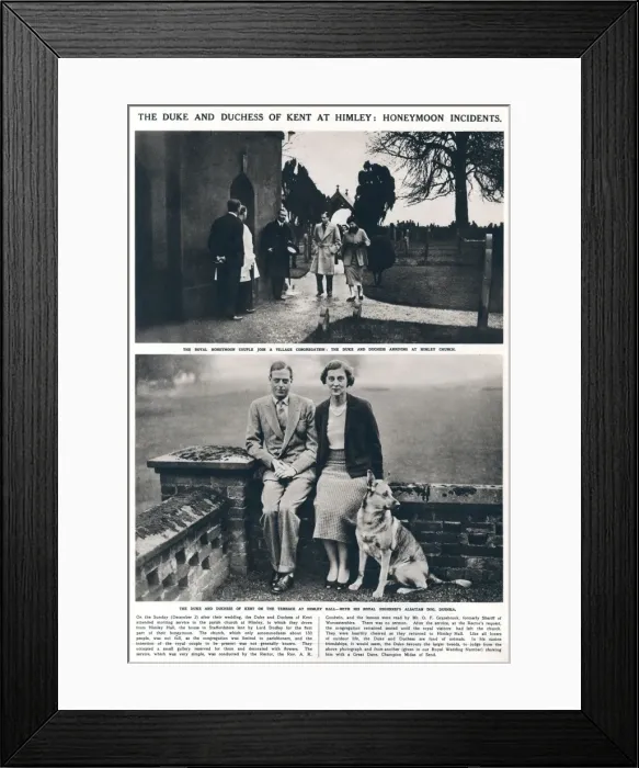 Framed Print : Royal Wedding 1934 - honeymoon incidents Framed Print : Royal Wedding 1934 - honeymoon incidents