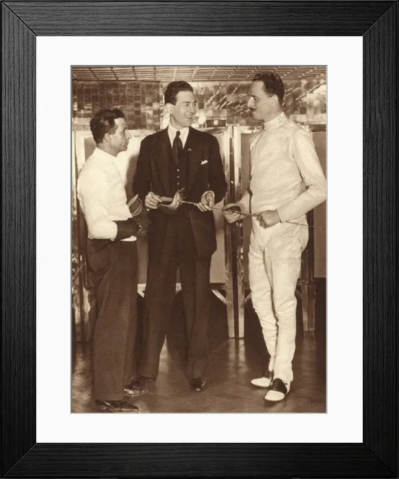 Framed Print : David Tennant and Oswald Mosley - Fencing Framed Print : David Tennant and Oswald Mosley - Fencing