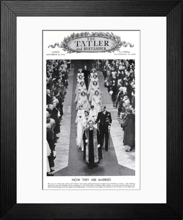 Framed Print : Royal Wedding 1947 - Tatler front cover Framed Print : Royal Wedding 1947 - Tatler front cover