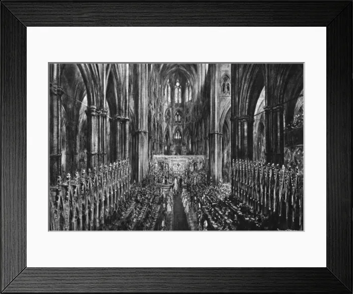 Framed Print : Royal Wedding 1947 - service in Westminster Abbey Framed Print : Royal Wedding 1947 - service in Westminster Abbey