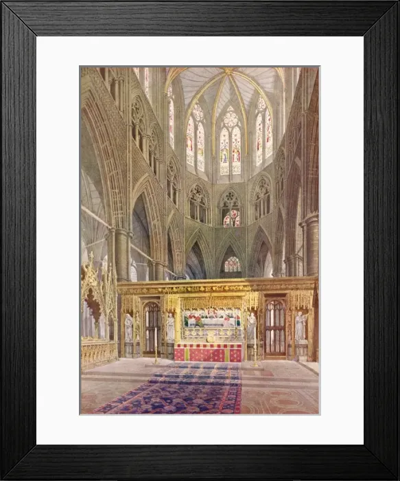 Framed Print : Royal Wedding 1923 - the altar at the Abbey Framed Print : Royal Wedding 1923 - the altar at the Abbey