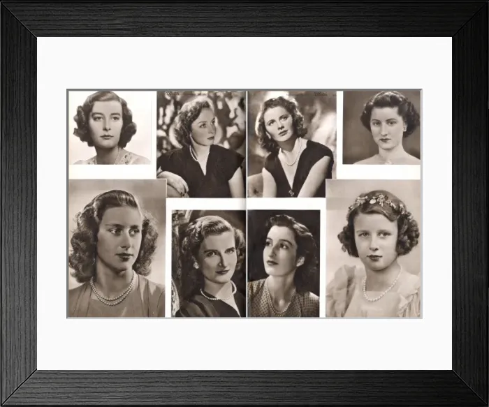 Framed Print : Royal Wedding 1947 - bridesmaids Framed Print : Royal Wedding 1947 - bridesmaids