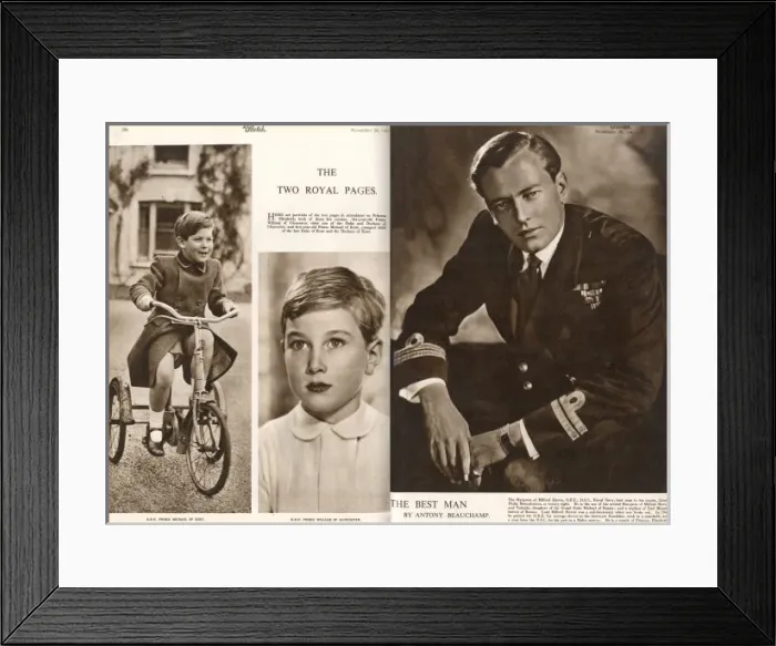 Framed Print : Royal Wedding 1947 - Marquess of Milford Haven