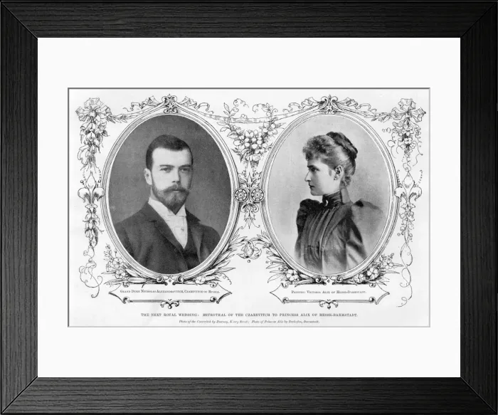 Framed Print : Tsar Nicholas II and Princess Victoria Alix of Hesse Framed Print : Tsar Nicholas II and Princess Victoria Alix of Hesse