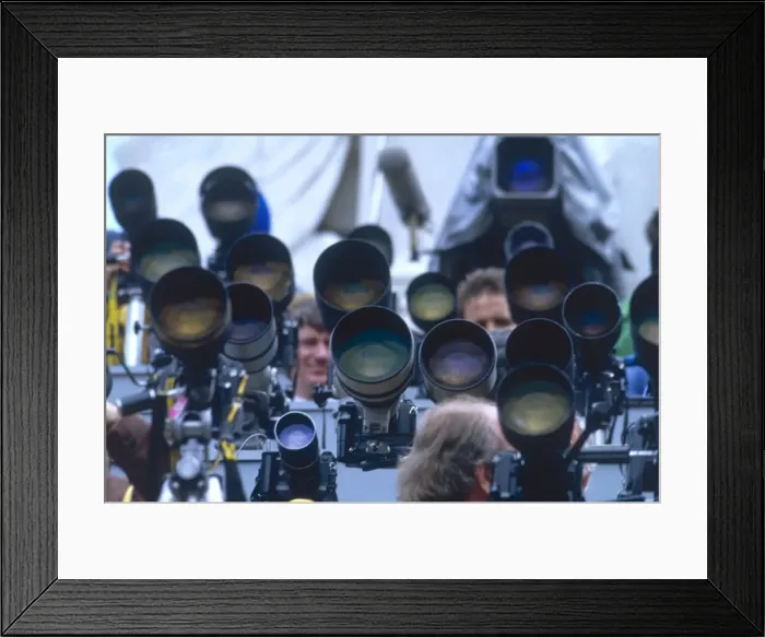 Framed Print : Royal Wedding 1986 - lenses poised Framed Print : Royal Wedding 1986 - lenses poised
