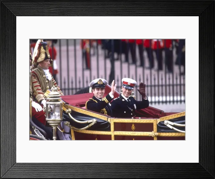 Framed Print : Royal Wedding 1986 - Prince Andrew and Prince Edward Framed Print : Royal Wedding 1986 - Prince Andrew and Prince Edward