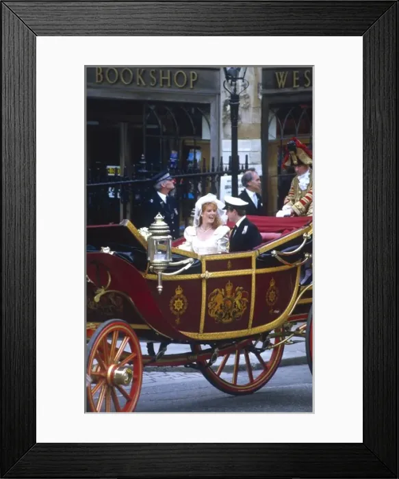 Framed Print : Royal Wedding 1986 - just married Framed Print : Royal Wedding 1986 - just married