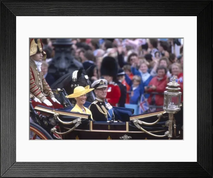 Framed Print : Royal Wedding 1986 - Prince Philip and Susan Barrantes