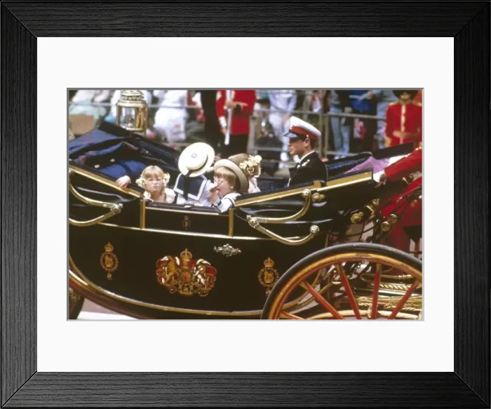 Framed Print : Royal Wedding 1986 - bridesmaids and page boys Framed Print : Royal Wedding 1986 - bridesmaids and page boys