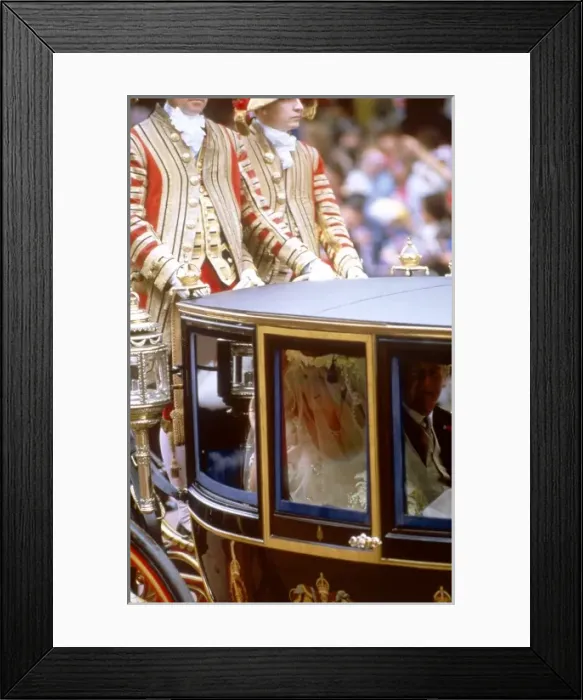 Framed Print : Royal Wedding 1986 - the bride on her way to the Abbey Framed Print : Royal Wedding 1986 - the bride on her way to the Abbey