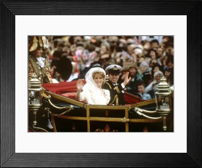 Framed Print : Royal Wedding 1986 - just married