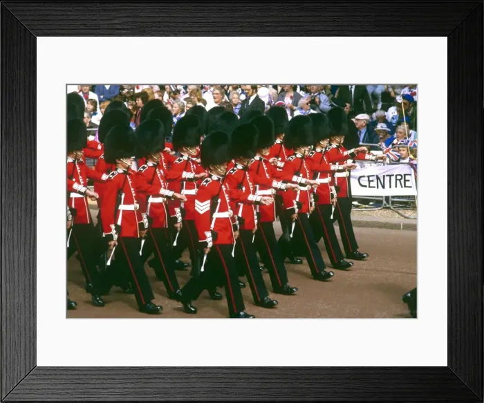 Framed Print : Royal Wedding 1986 - Guards in procession Framed Print : Royal Wedding 1986 - Guards in procession
