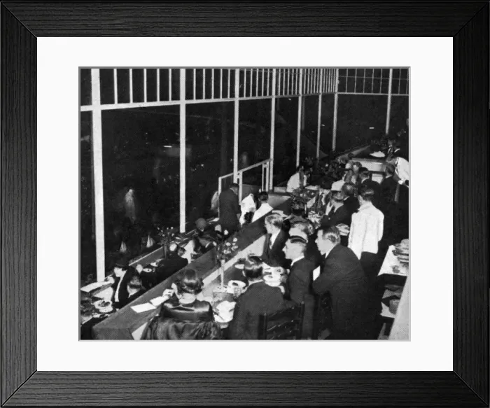 Framed Print : Greyhound racing and dinner at White City Framed Print : Greyhound racing and dinner at White City