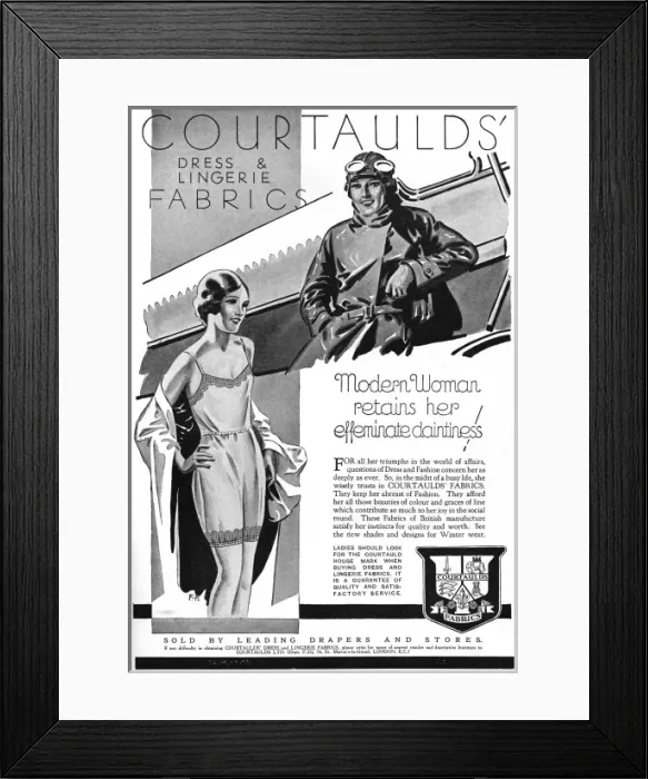 Framed Print : Courtaulds advertisement Framed Print : Courtaulds advertisement
