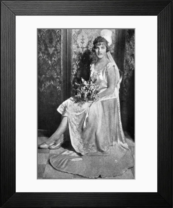 Framed Print : Peggy Salaman in court dress