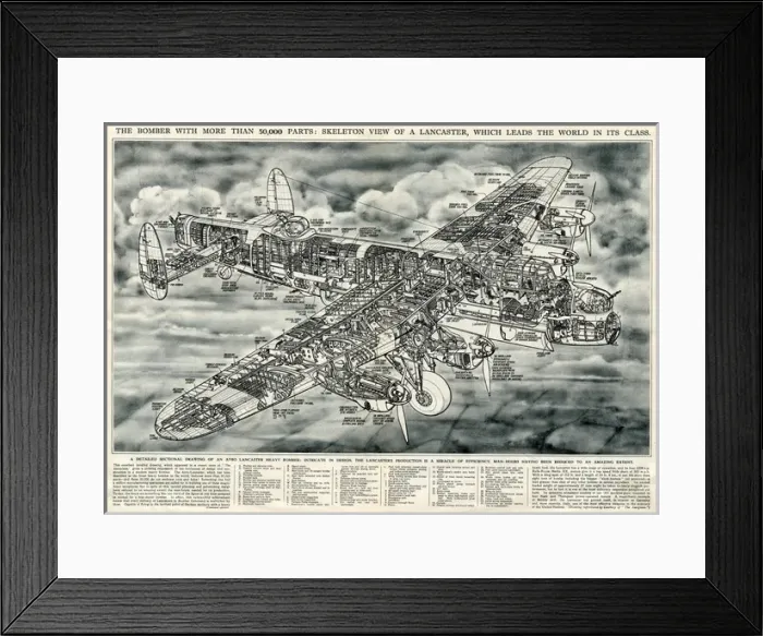 Framed Print : Avro Lancaster heavy bomber 1943 Framed Print : Avro Lancaster heavy bomber 1943