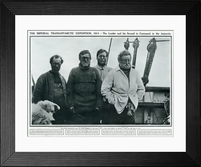 Framed Print : Sir Ernest Shackleton and others, Antarctic Framed Print : Sir Ernest Shackleton and others, Antarctic