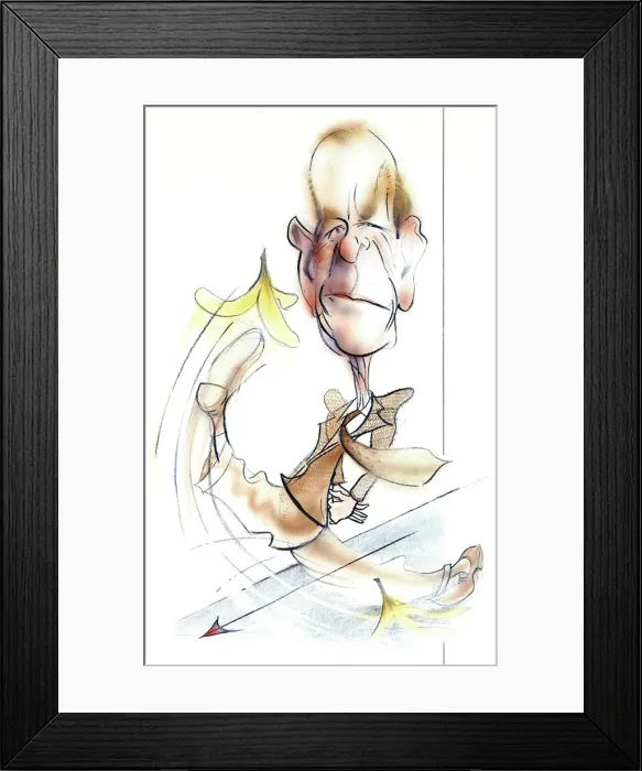 Framed Print : Prince Philip caricature Framed Print : Prince Philip caricature