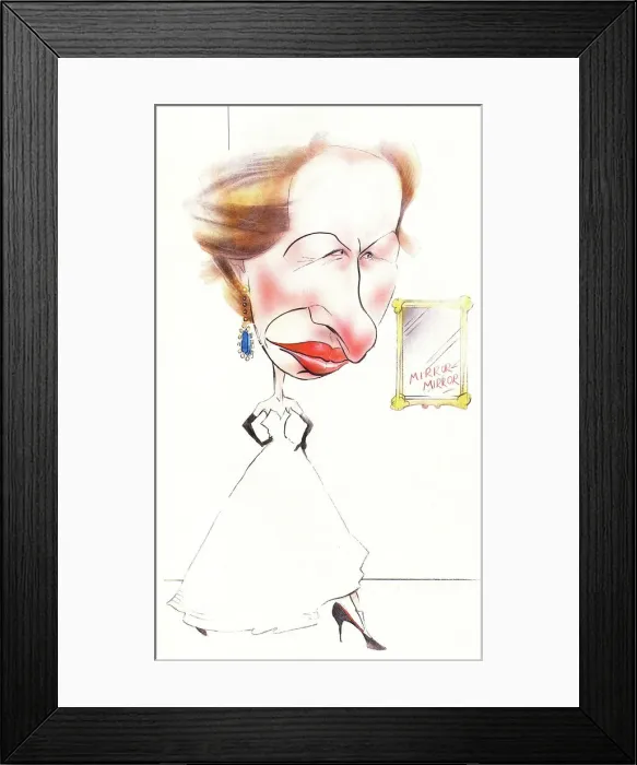 Framed Print : Princess Anne caricature