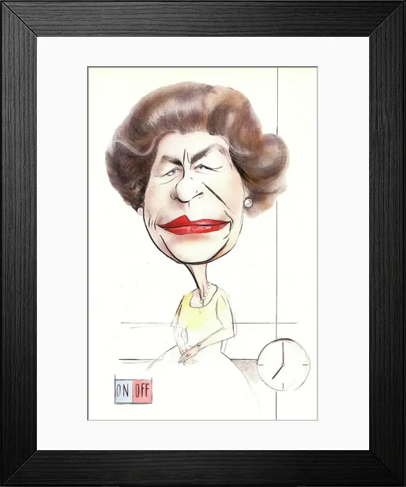 Framed Print : Queen Elizabeth II caricature Framed Print : Queen Elizabeth II caricature
