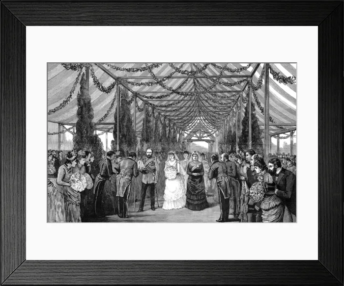 Framed Print : Royal Wedding 1885 -- Princess Beatrice and Prince Henry