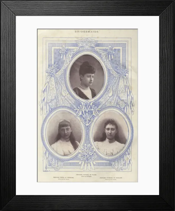 Framed Print : Royal Wedding 1896 -- three bridesmaids Framed Print : Royal Wedding 1896 -- three bridesmaids