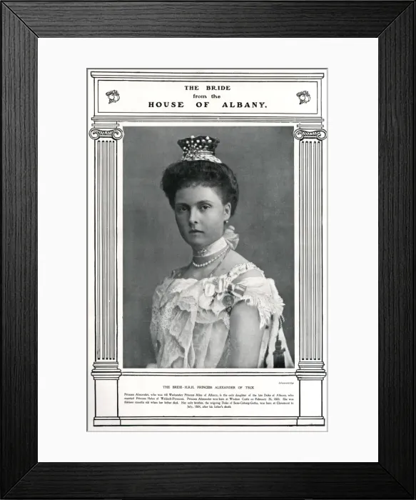 Framed Print : Royal Wedding 1904 -- Princess Alice of Albany Framed Print : Royal Wedding 1904 -- Princess Alice of Albany