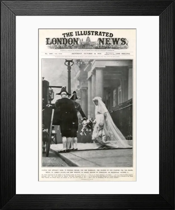 Framed Print : Royal Wedding 1913 - Duchess of Fife leaves for the chapel