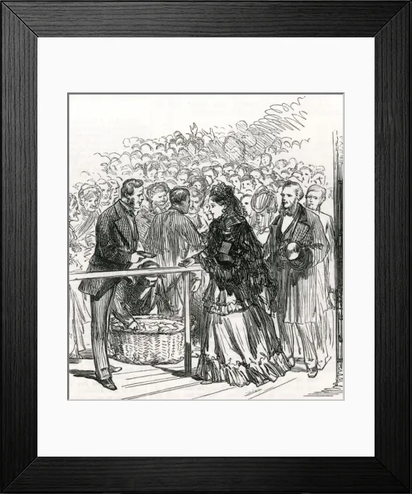 Framed Print : Royal Wedding 1874 - distribution of bridal cake Framed Print : Royal Wedding 1874 - distribution of bridal cake