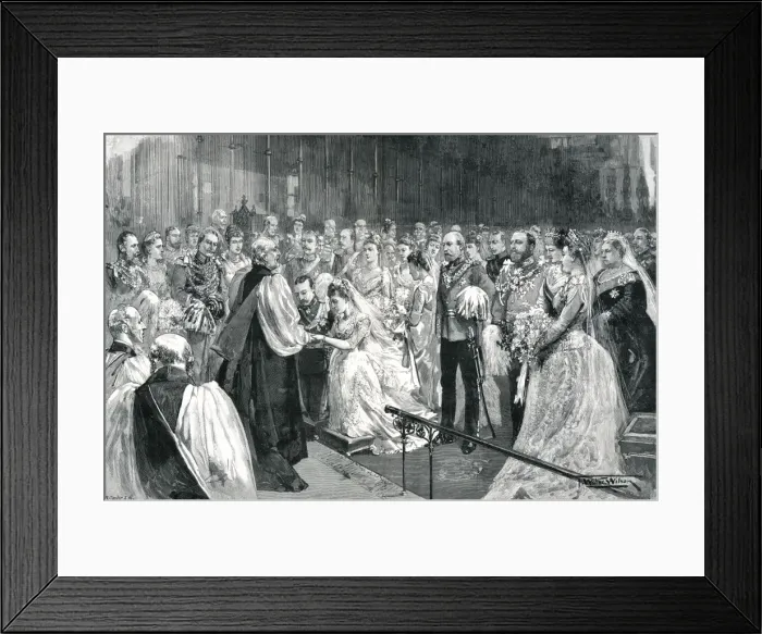 Framed Print : Royal Wedding 1891 - marriage ceremony in St Georges Chapel Framed Print : Royal Wedding 1891 - marriage ceremony in St Georges Chapel