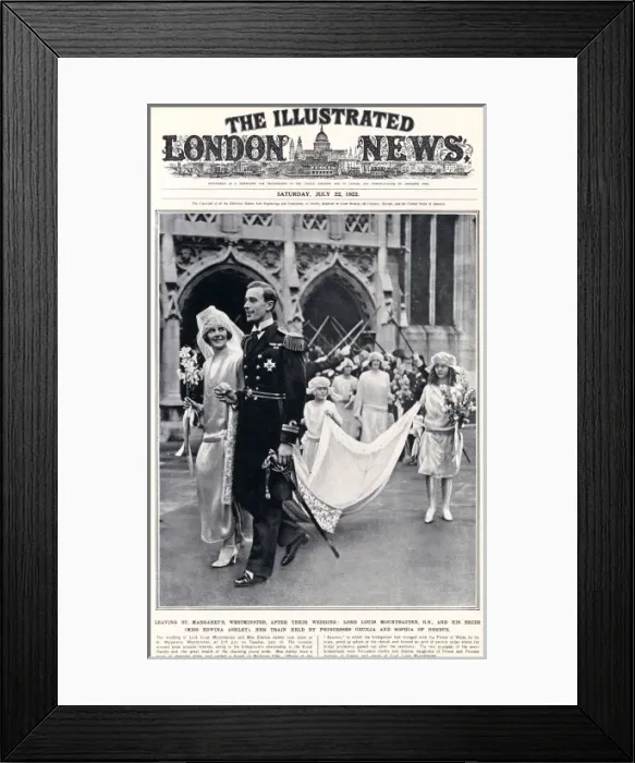 Framed Print : Mountbatten wedding 1922 Framed Print : Mountbatten wedding 1922