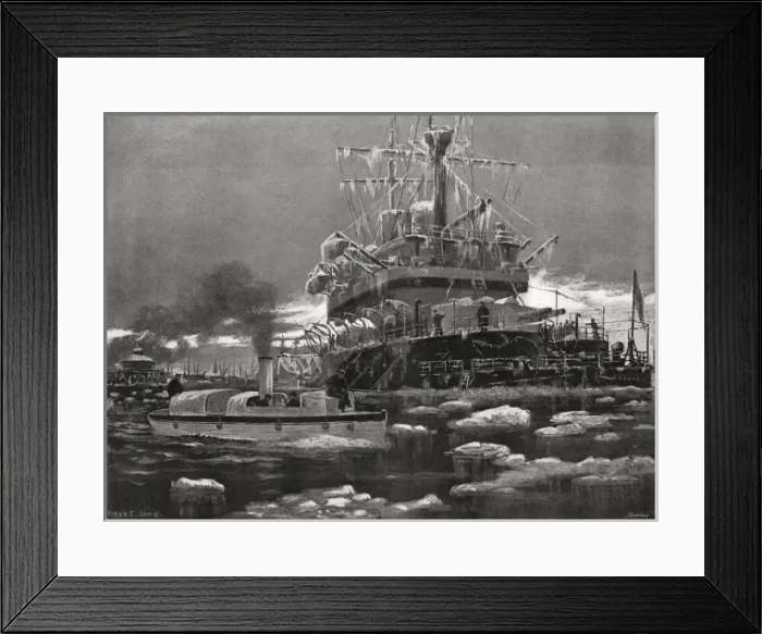 Framed Print : Sheerness Harbour after a blizzard Framed Print : Sheerness Harbour after a blizzard