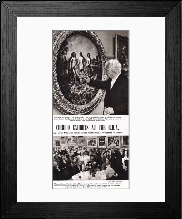 Framed Print : Giorgio de Chirico exhibits Framed Print : Giorgio de Chirico exhibits