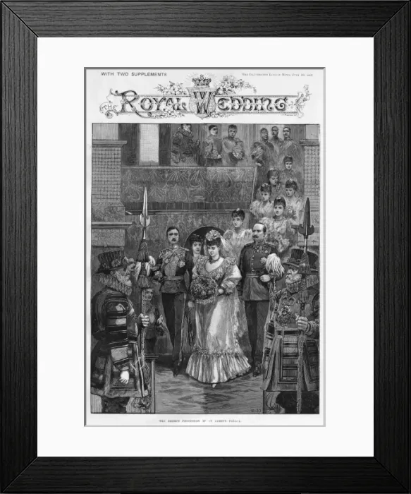Framed Print : Royal wedding 1893 - bridal procession