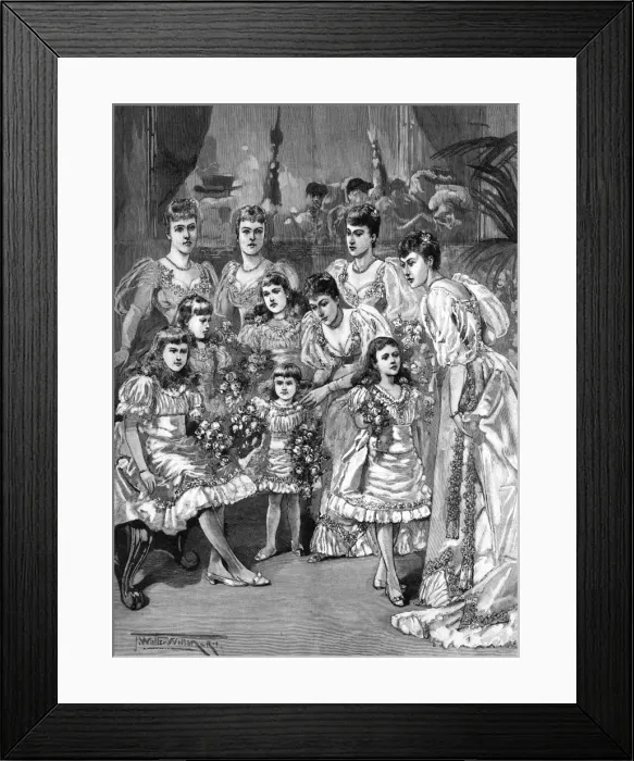 Framed Print : Royal wedding 1893 - bridesmaids Framed Print : Royal wedding 1893 - bridesmaids