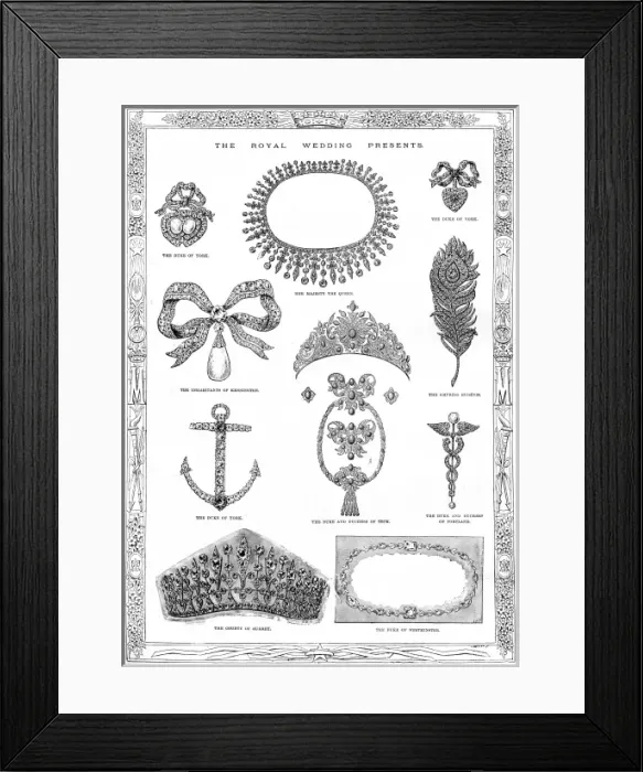 Framed Print : Royal wedding 1893 - presents