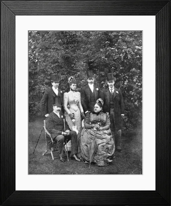 Framed Print : Royal wedding 1893 - Duke and Duchess of Teck and family Framed Print : Royal wedding 1893 - Duke and Duchess of Teck and family