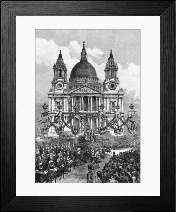 Framed Print : Royal wedding 1893 - the procession passed St. Paul s Framed Print : Royal wedding 1893 - the procession passed St. Paul s