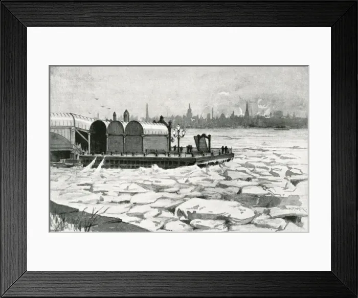 Framed Print : The frozen Mersey Framed Print : The frozen Mersey