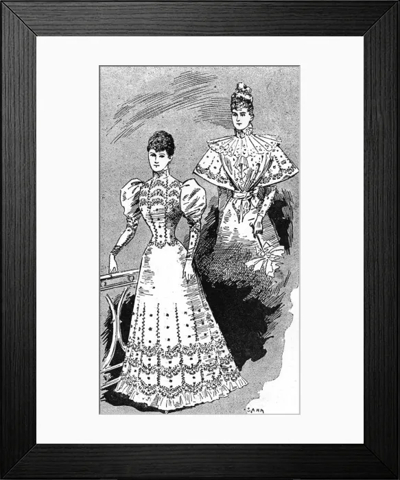 Framed Print : Royal wedding 1893 - the travelling dress Framed Print : Royal wedding 1893 - the travelling dress