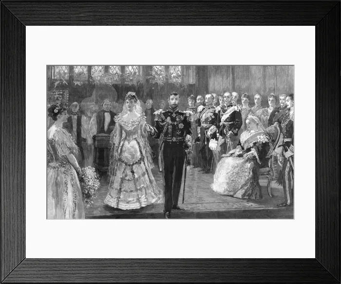 Framed Print : Royal wedding 1893 - the ceremony Framed Print : Royal wedding 1893 - the ceremony