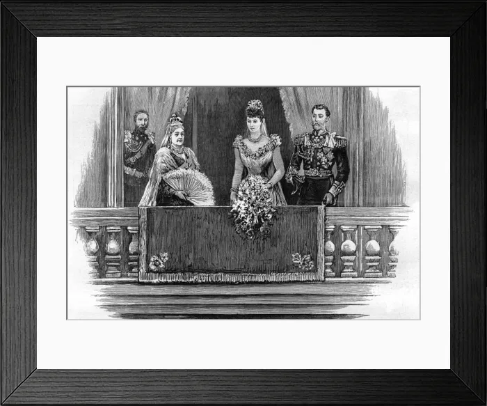 Framed Print : Royal wedding 1893 - the balcony at Buckingham Palace Framed Print : Royal wedding 1893 - the balcony at Buckingham Palace