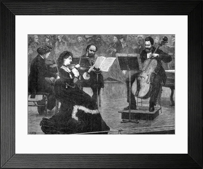 Framed Print : String quartet, 1872 Framed Print : String quartet, 1872