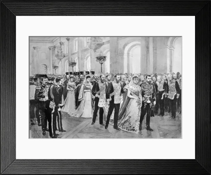 Framed Print : Wedding of Tsar Nicholas II and Princess Alix of Hesse Framed Print : Wedding of Tsar Nicholas II and Princess Alix of Hesse