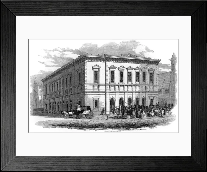 Framed Print : Liverpool Philharmonic Hall exterior, 1849 Framed Print : Liverpool Philharmonic Hall exterior, 1849