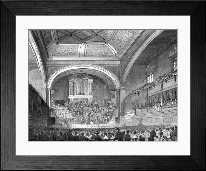 Framed Print : Liverpool Philharmonic Hall interior, 1849 Framed Print : Liverpool Philharmonic Hall interior, 1849