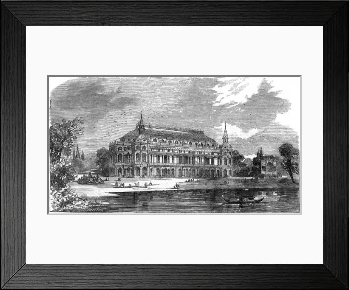 Framed Print : Proposed Concert Hall, Surrey Gardens, 1856
