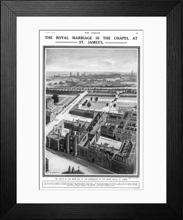 Framed Print : Royal Wedding 1913 - Chapel Royal, St James s Framed Print : Royal Wedding 1913 - Chapel Royal, St James s