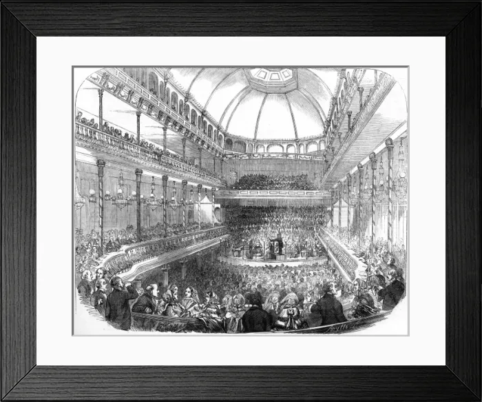 Framed Print : Music Hall interior, Royal Surrey Gardens, 1856 Framed Print : Music Hall interior, Royal Surrey Gardens, 1856